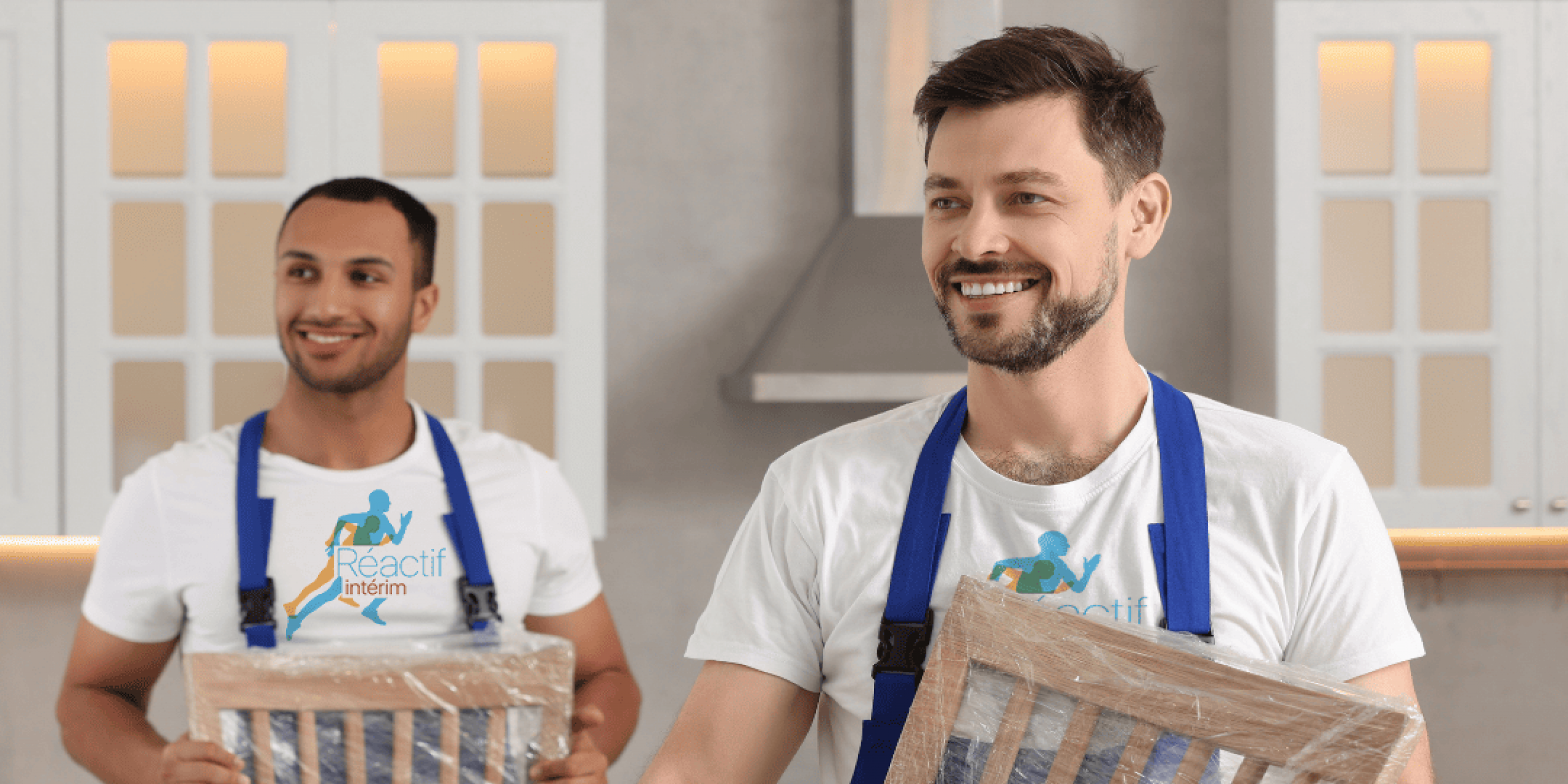Déménageurs de l'agence Réactif Intérim